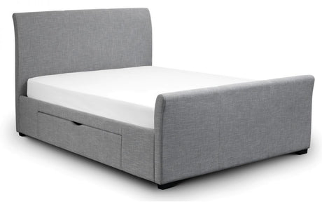 Capri Light Grey Bed Frame with 2 Drawers