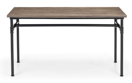 Carnegie Industrial Pipework and Wood Dining Table - Julian Bowen