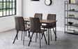 Carnegie Industrial Pipework Dining Table with 4 Monroe Chairs - Julian Bowen