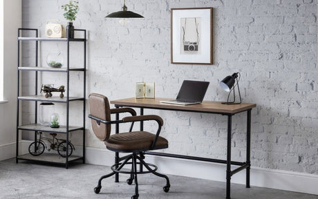 Carnegie Pipe Office Desk - Julian Bowen