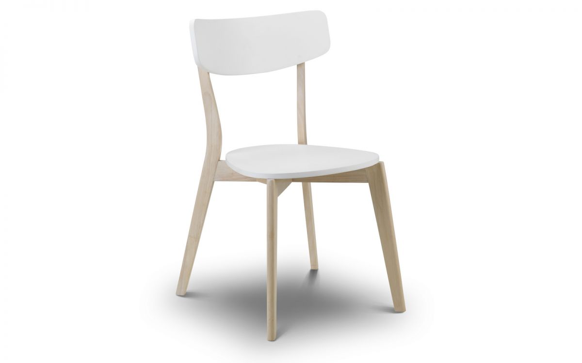 Casa Pair of White Dining Chairs