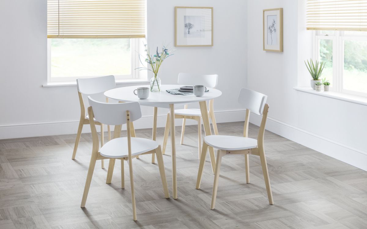 Casa White Round Dining Table