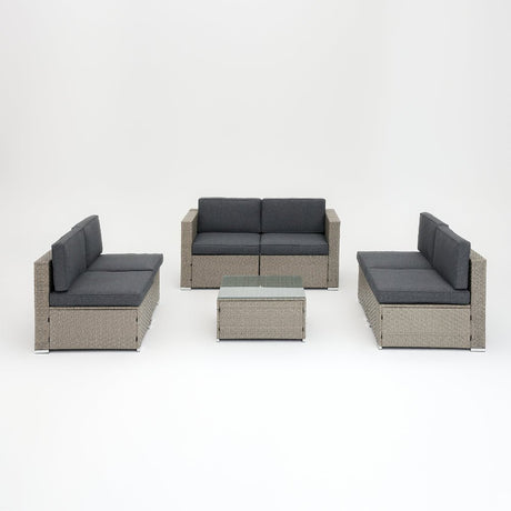Catina Rattan Modular Garden Furniture Set with Table - TGC