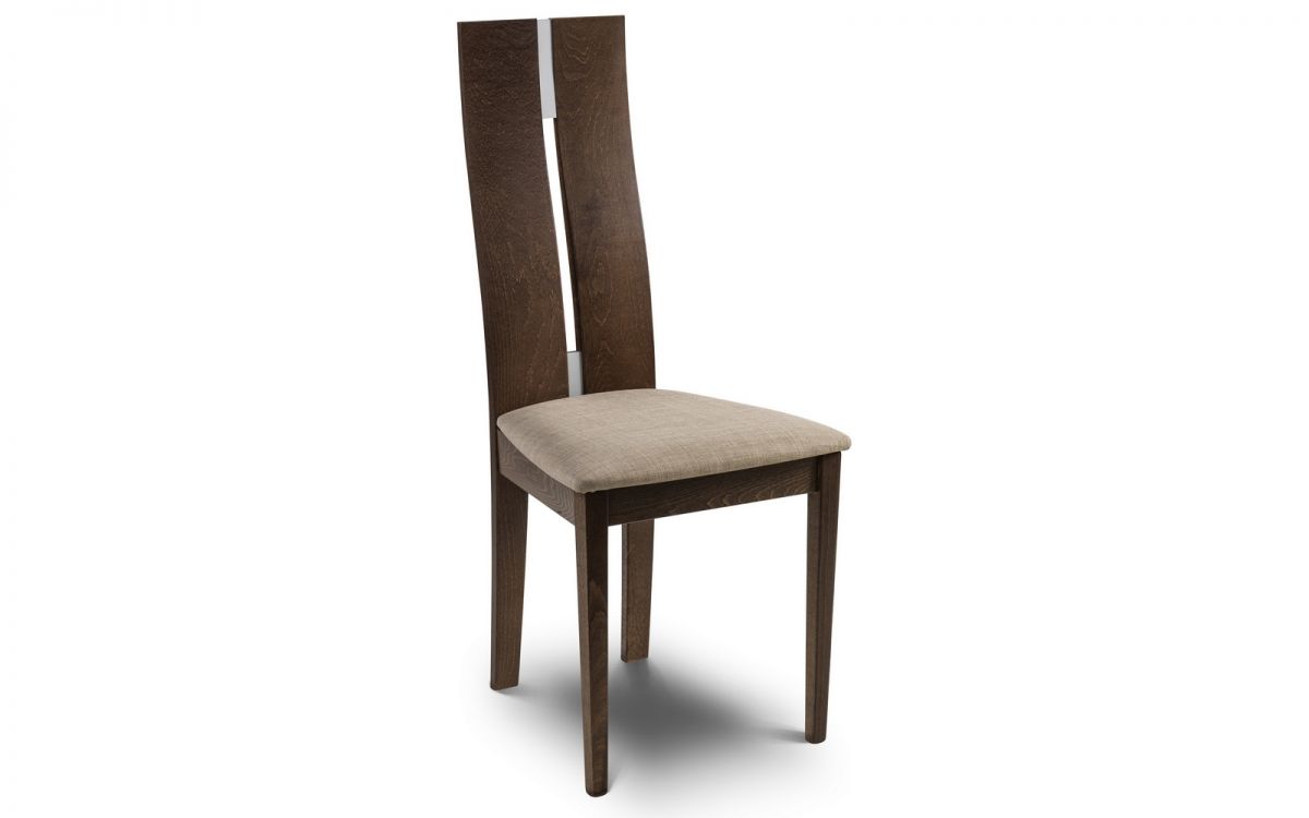 Cayman Pair of Walnut Dining Chairs