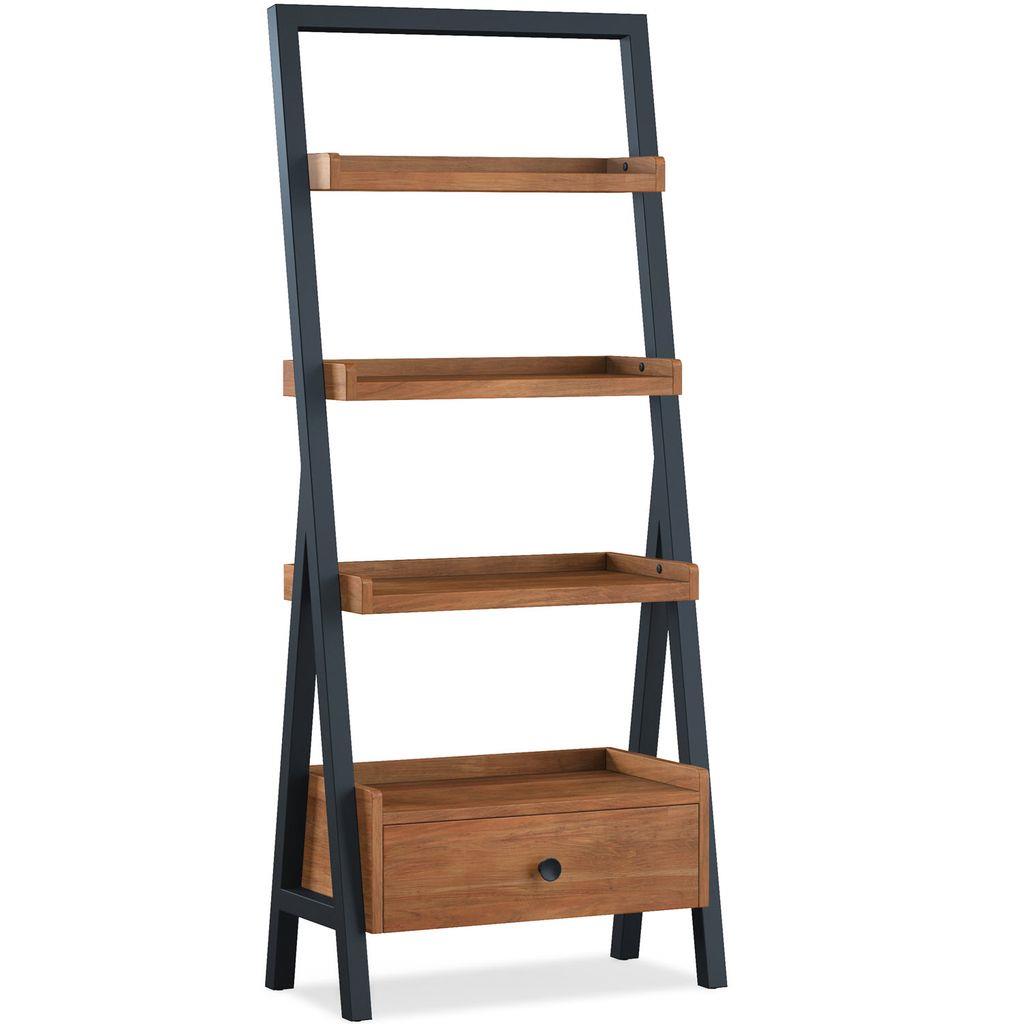 Kenai Ladder Bookcase with Drawer