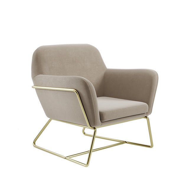 Charles Armchair With Gold Legs - LPD