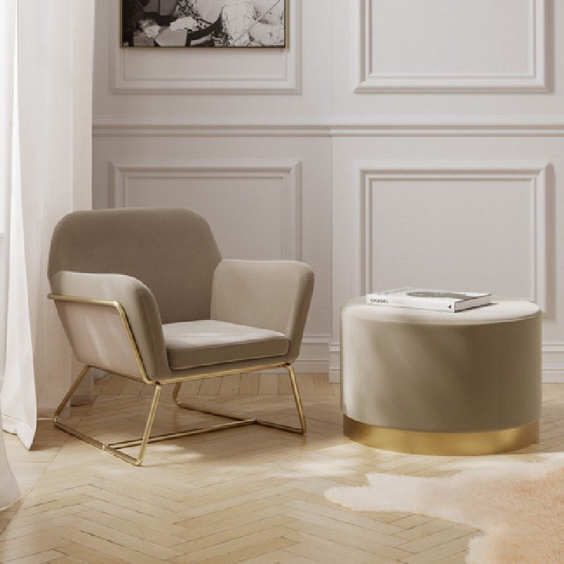 Charles Armchair With Gold Legs - LPD