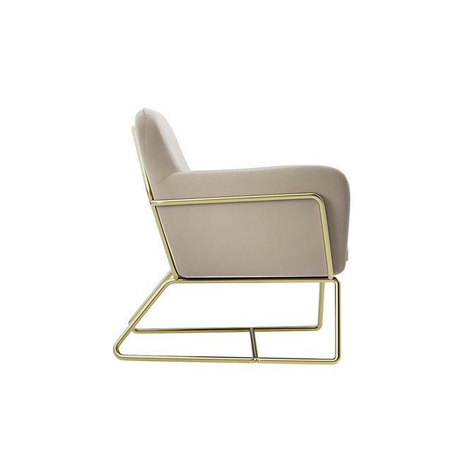 Charles Armchair With Gold Legs - LPD