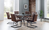 Chelsea Dining Set with 6 Brooklyn Chairs - Julian Bowen