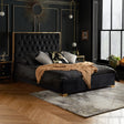 Chelsea Fabric Bed Frame with Gold Trim - Birlea