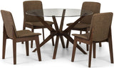 Chelsea Round Dining Table with 4 Kensington Chairs - Julian Bowen