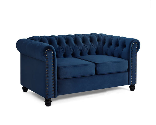 Chester Studded Velvet 2 Seater Sofa - TGC