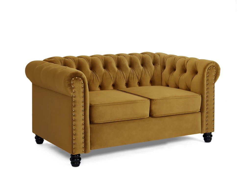 Chester Studded Velvet 2 Seater Sofa - TGC