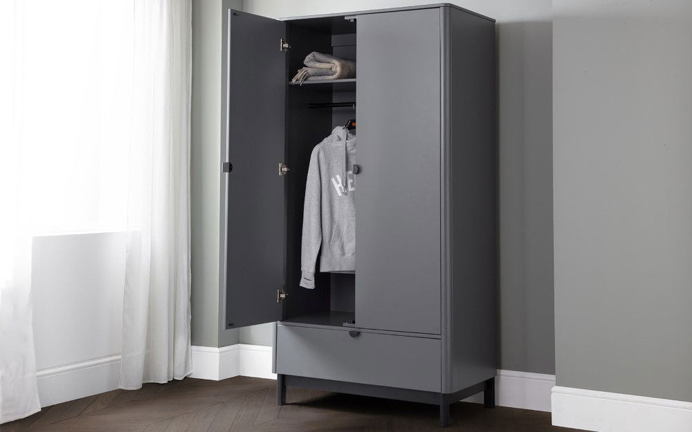 Chloe 2 Door 1 Drawer Wardrobe - Julian Bowen