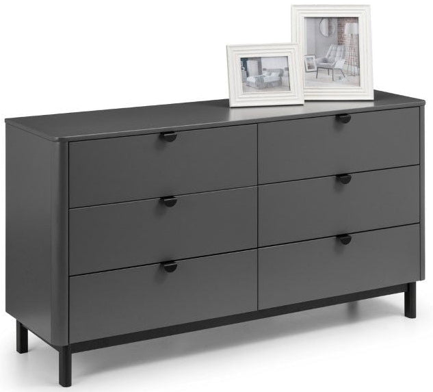 Chloe 6 Drawer Wide Chest - Julian Bowen