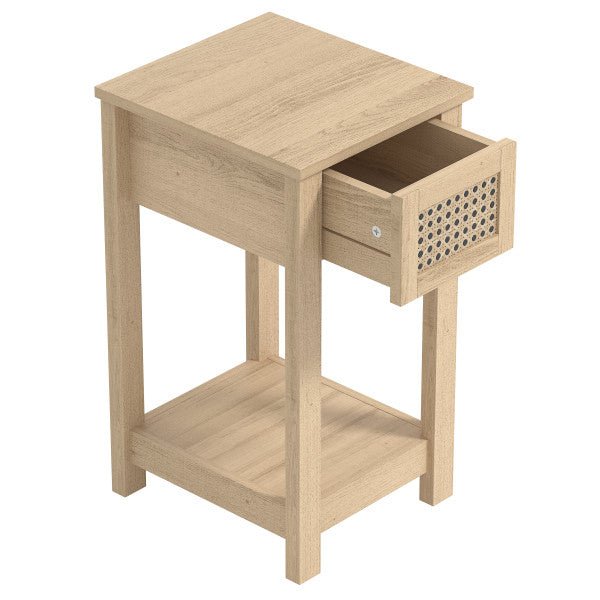 Chudleigh Oslo Oak 1 Drawer Bedside Table - GFW