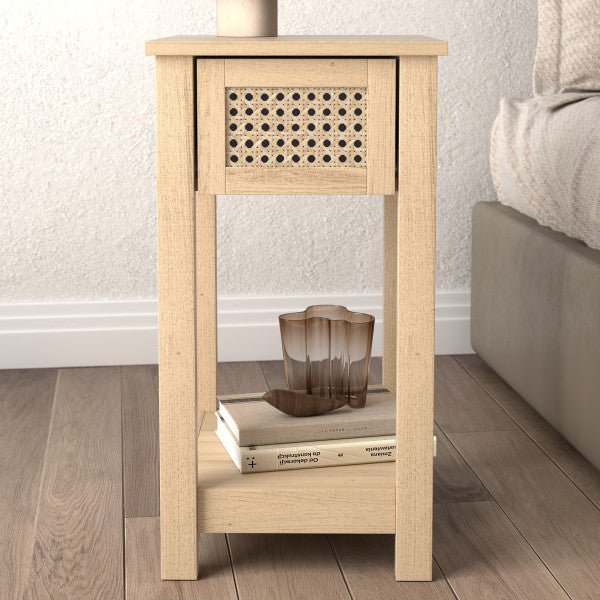 Chudleigh Oslo Oak 1 Drawer Bedside Table - GFW