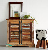 Coastal Rustic Distressed 2 Door 2 Drawer Sideboard - Indian Hub