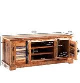 Coastal Rustic Distressed 2 Door TV Unit - Indian Hub