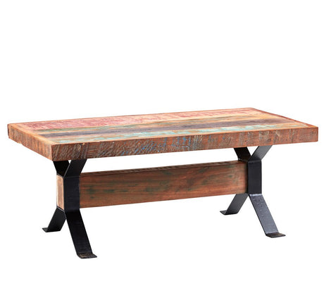 Coastal Rustic Distressed Coffee Table - Indian Hub