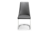 Como Pair of Grey Faux Leather Cantilever Chairs