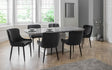 Como High Gloss Grey Table & 6 Luxe Chairs - Julian Bowen