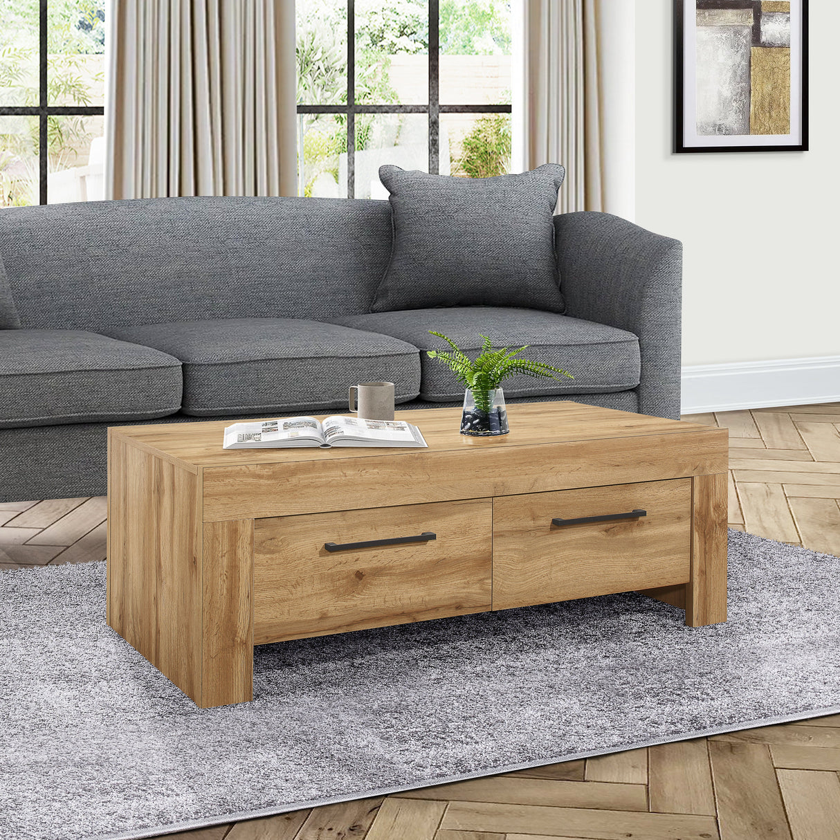 Compton 4 Drawer Coffee Table - Birlea