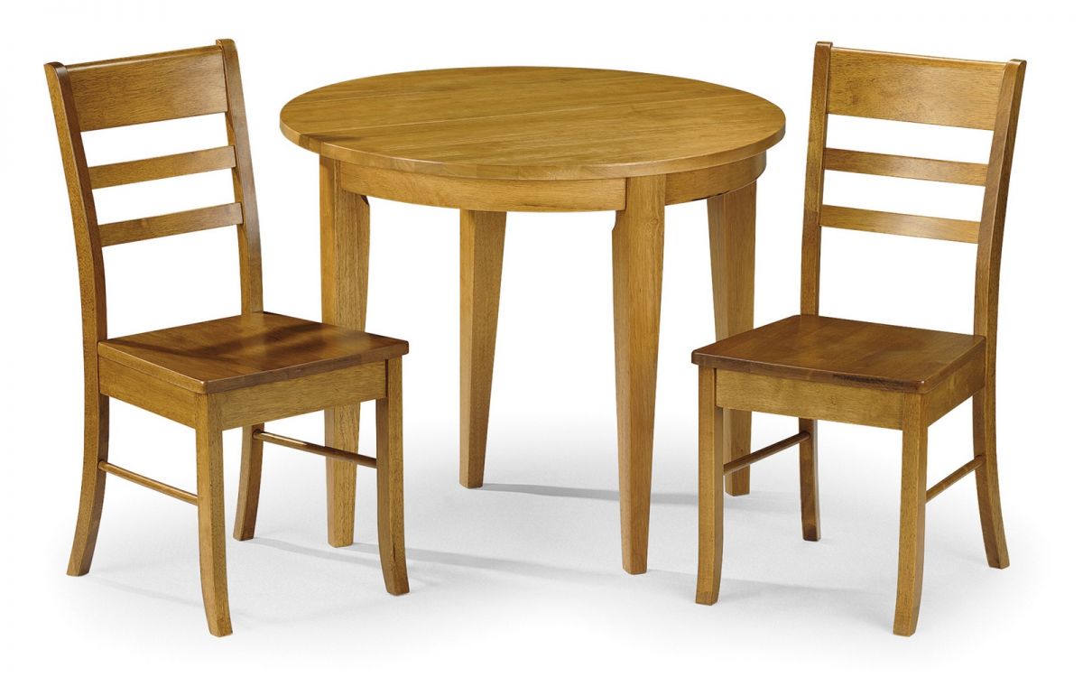 Consort Solid Wood Round Folding Half Moon Dining Table