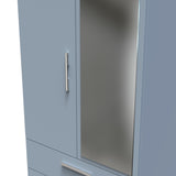 Contrast 2 Door 2 Drawer Mirrored Wardrobe - Welcome Furniture