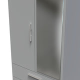 Contrast 2 Door 2 Drawer Mirrored Wardrobe - Welcome Furniture