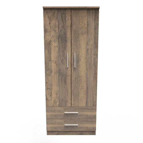 Contrast 2 Door 2 Drawer Wardrobe - Welcome Furniture