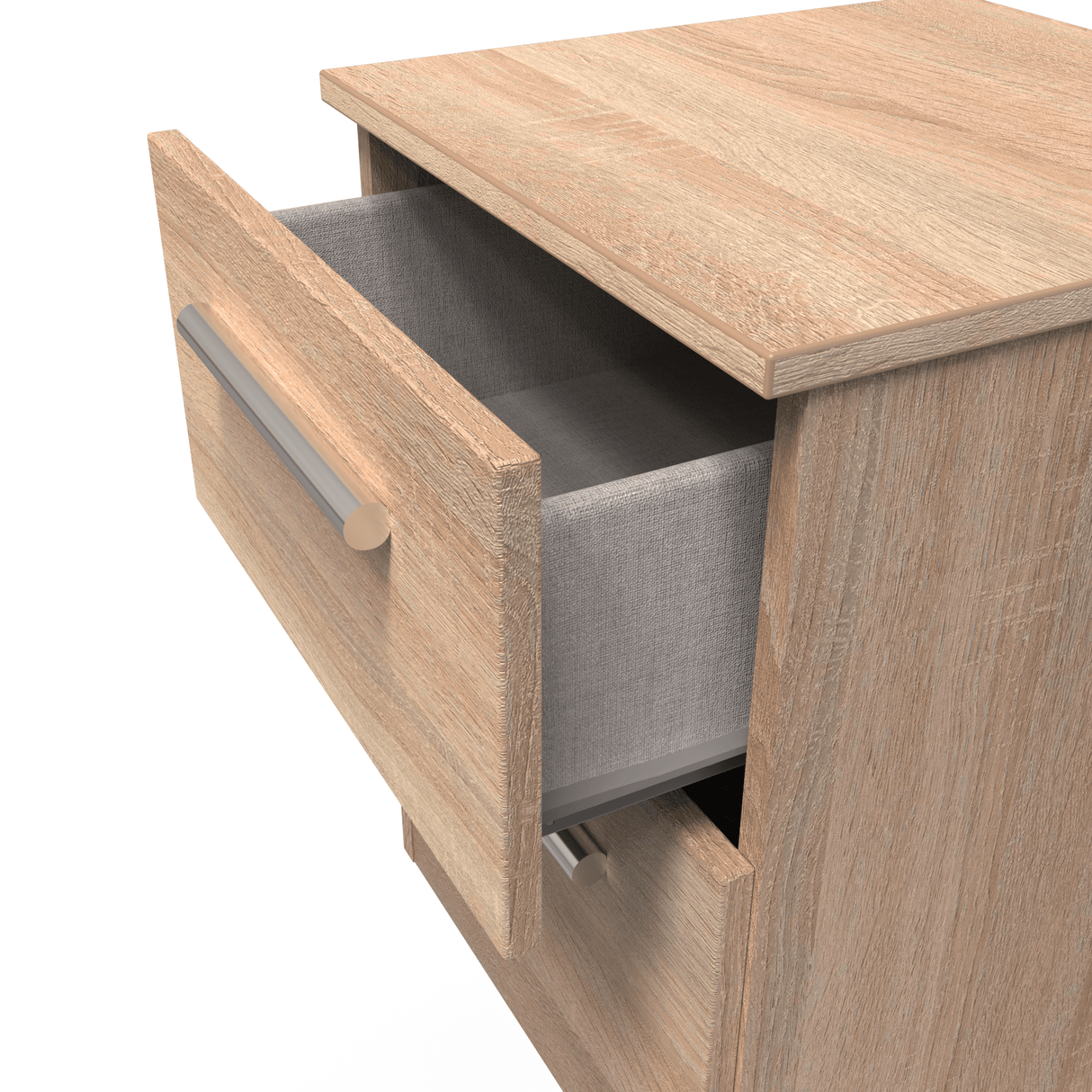 Contrast 2 Drawer Bedside Cabinet - Welcome Furniture
