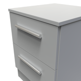 Contrast 2 Drawer Bedside Cabinet - Welcome Furniture
