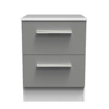 Contrast 2 Drawer Bedside Cabinet - Welcome Furniture