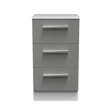 Contrast 3 Drawer Bedside Cabinet - Welcome Furniture