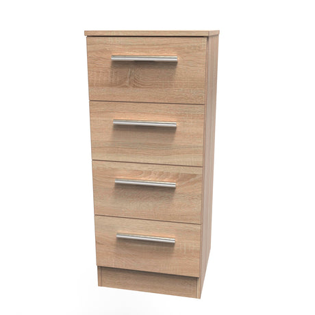 Contrast 4 Drawer Bedside Cabinet - Welcome Furniture