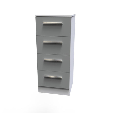 Contrast 4 Drawer Bedside Cabinet - Welcome Furniture