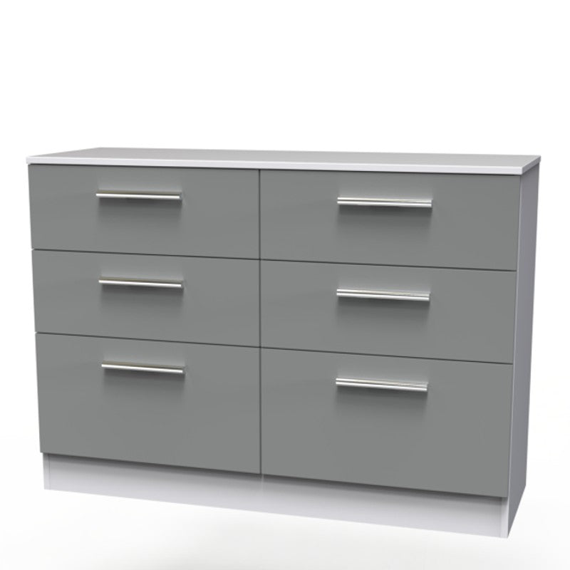 Contrast 6 Drawer Midi Chest - Welcome Furniture
