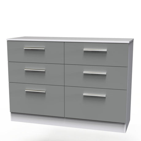 Contrast 6 Drawer Midi Chest - Welcome Furniture