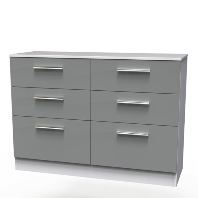 Contrast 6 Drawer Midi Chest - Welcome Furniture