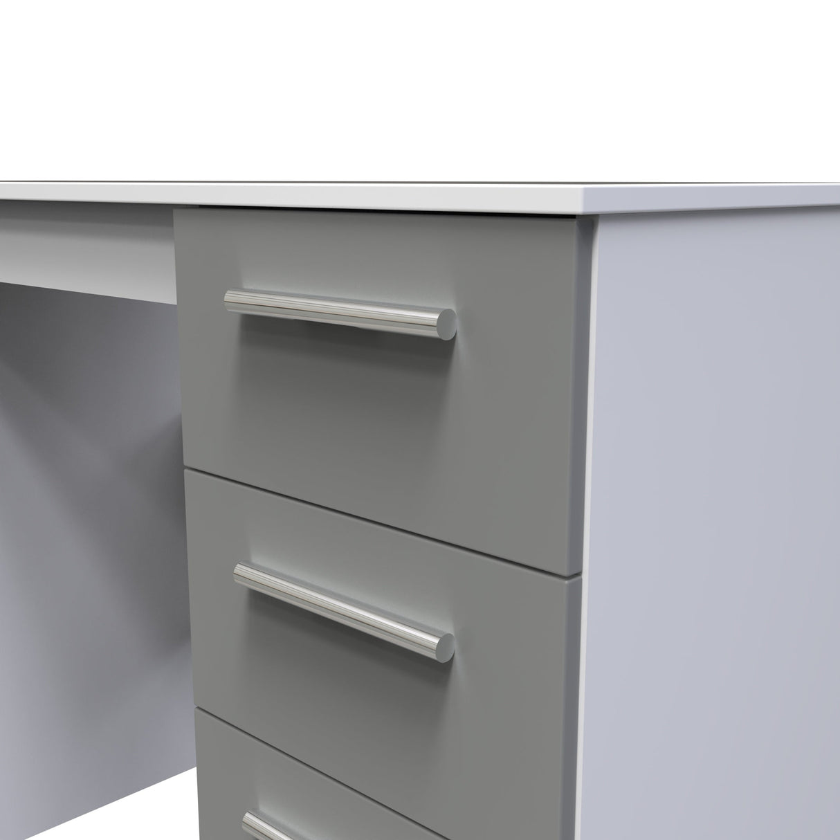 Contrast Double Pedestal 6 Drawer Dressing Table - Welcome Furniture