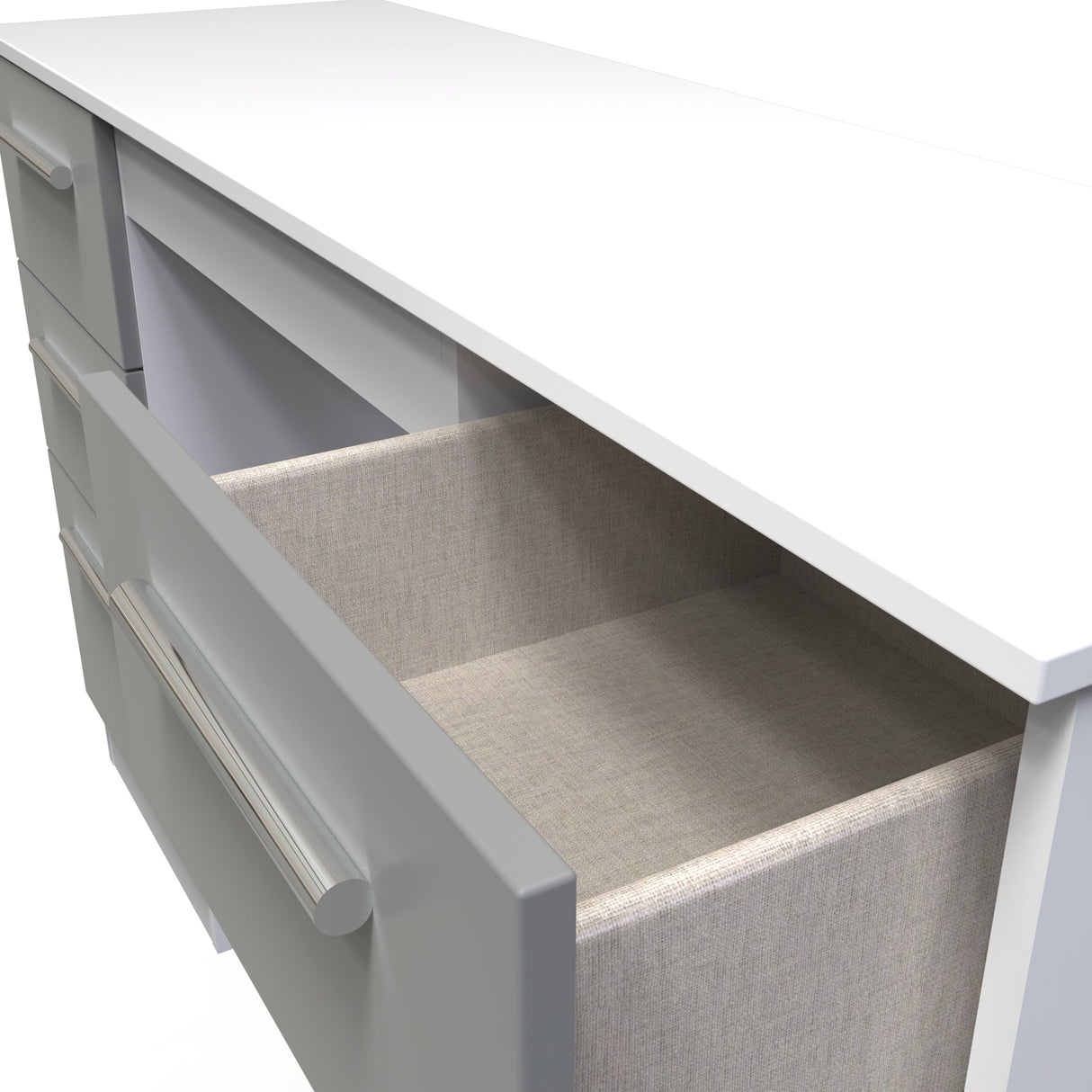 Contrast Double Pedestal 6 Drawer Dressing Table - Welcome Furniture