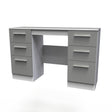 Contrast Double Pedestal 6 Drawer Dressing Table - Welcome Furniture