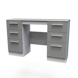 Contrast Double Pedestal 6 Drawer Dressing Table - Welcome Furniture