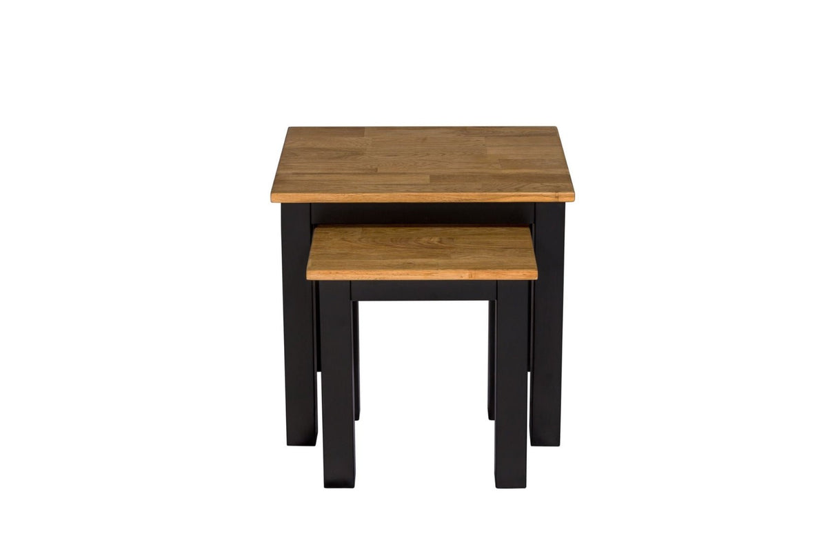 Copenhagen Black and Oiled Wood Nest of Tables - LPD