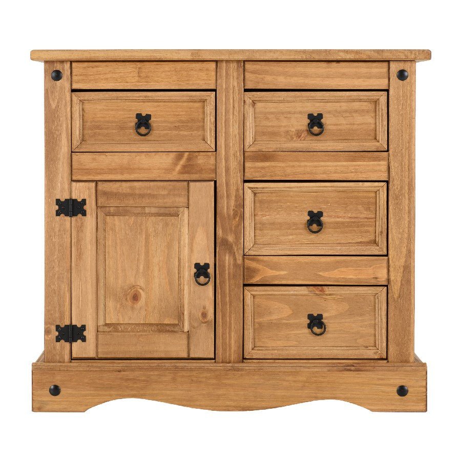 Corona 1 Door 4 Drawer Sideboard - Seconique