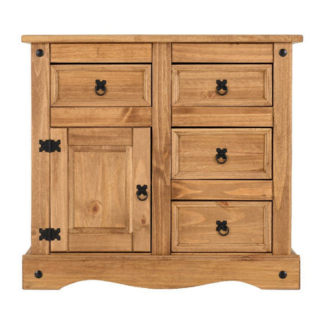 Corona 1 Door 4 Drawer Sideboard - Seconique