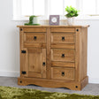 Corona 1 Door 4 Drawer Sideboard - Seconique