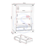 Corona 1 Drawer Bookcase - Seconique
