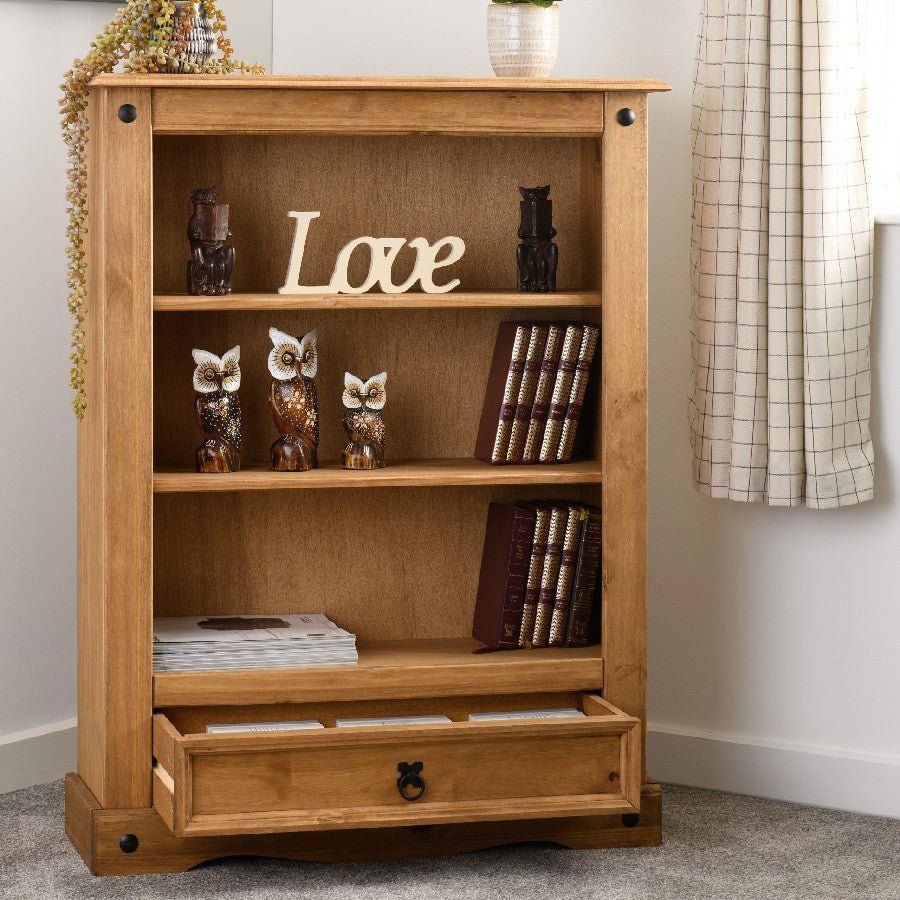 Corona 1 Drawer Bookcase - Seconique